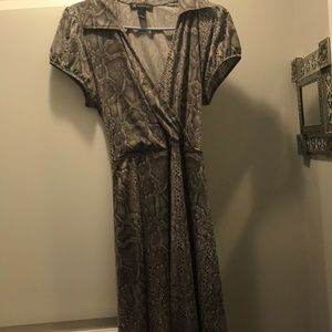 INC short Sleeve mock wrap dress